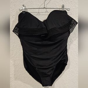 Nwt Kona Sol Black Tubetop One Piece Swimsuit